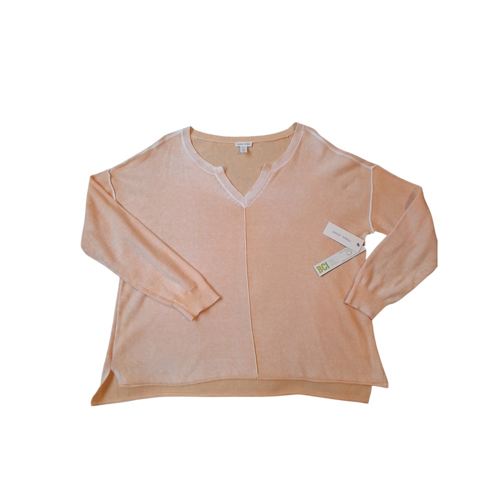Tribal Sandwashed VNeck Womens‎ size XL Lightweight Preppy Ribbed Casual Sweater - Picture 8 of 14